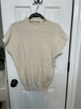 Molly Bracken Ivory Ribbed dolman sleeve Sweater